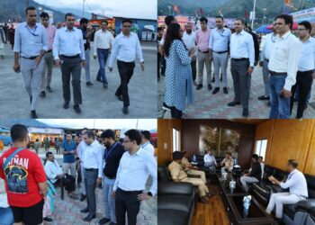 DC Ramban reviews SANJY-2026 arrangements at Lamber Yatra Camp, Yatri Niwas Chanderkote