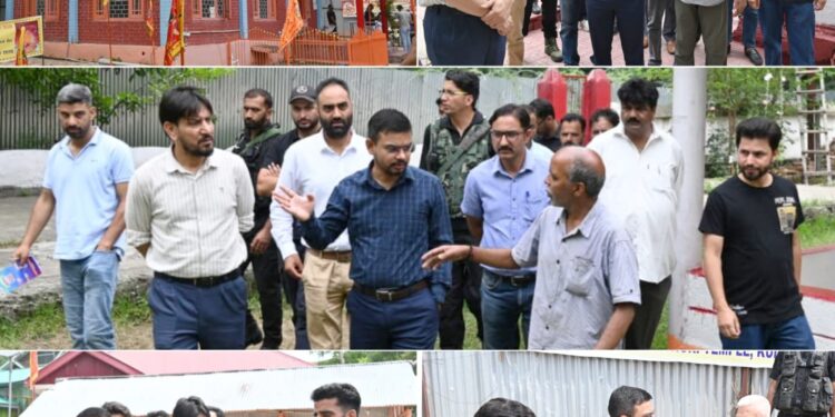 DC Kulgam visits Mata Kulwagishori Temple Bungam and Mata Katyani Temple Kakran