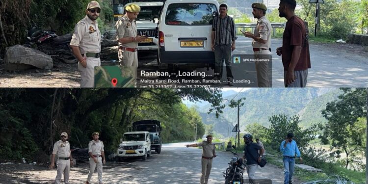 Joint MVD Ramban-Doda enforcement drive at Karol: 8 vehicles e-challaned, 2 driving licenses recommended for suspension