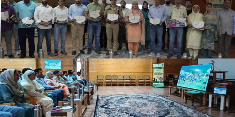 District Admin Bandipora releases Coffee Table Book, screens documentary on culmination of 100 Days NMBA Campaign