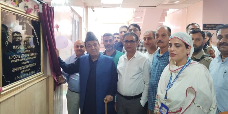 Speaker Legislative Assembly inaugurates renovated facilities, new lifts at MLA Hostel Srinagar