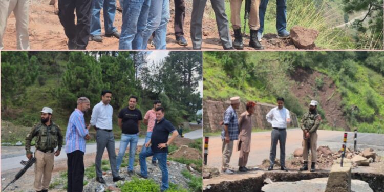 SDM Gool visits rain-affected areas in Sangaldan Block to assess damage