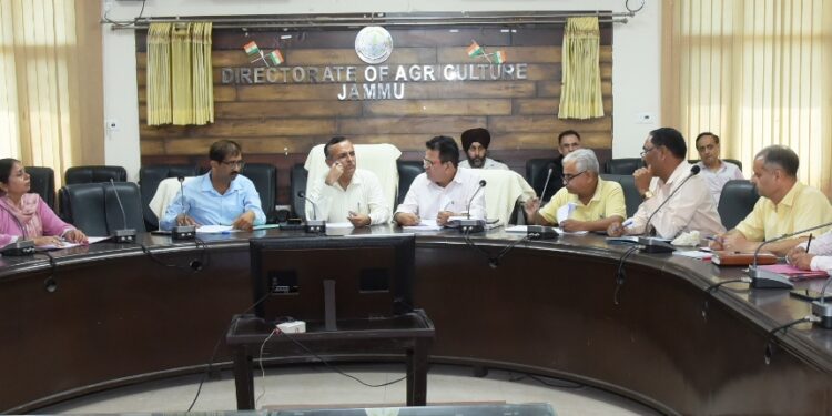Director Agriculture Jammu reviews progress of HADP, CAPEX, CSS and NABARD projects