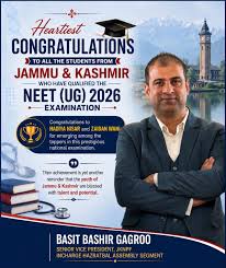 Director School Education Jammu congratulates NEET qualifiers