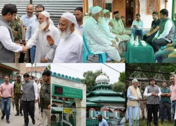 DC Ganderbal visits Shrine of Hazrat Qamar-Ud-Din Bukhari (RA), interacts with devotees and locals