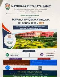Online Registration opens for Jawahar Navodaya Vidyalaya Admissions for Academic Session 2027–28