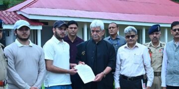 Lieutenant Governor hands over appointment letter to son of Martyr HC Ashiq Hussain Qureshi