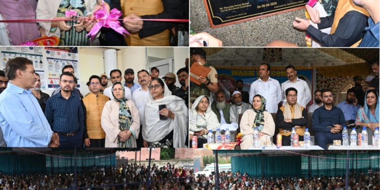 Health Minister dedicates 50 bedded Sub-District Hospital Qaimoh to public; lays foundation for road restoration, school building works at Chimmer