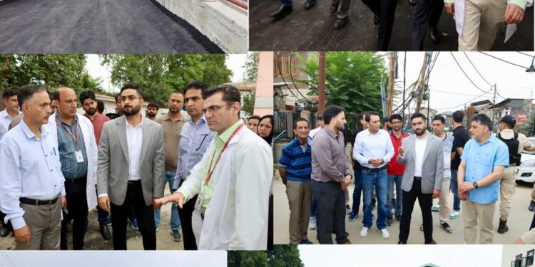 DC Srinagar inspects newly developed alternate entry gate, additional parking space at Bone & Joint Hospital
