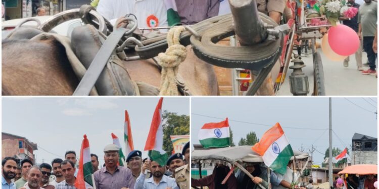 Sopore rides high on Patriotism with unique Tonga Tiranga Rally