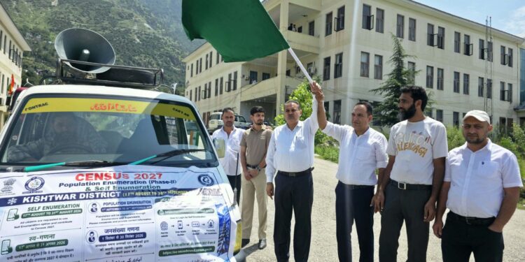 Awareness Vehicle launched in district Kishtwar to promote Census-2027 Phase II activities