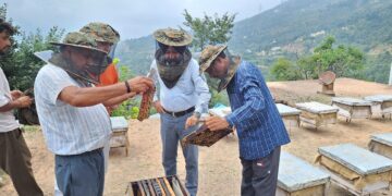 Expert team inspects Apiary units at Gouri Kund- Sudhmahadev