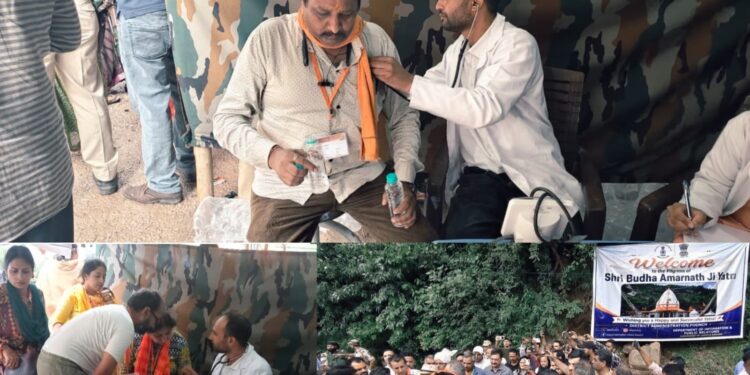Warm welcome accorded to Budha Amarnath Yatris at Transit camp B.G – Mendhar