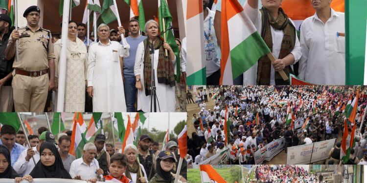 MLA, DC, SSP Flag Off Mega Tiranga Rally in Bandipora