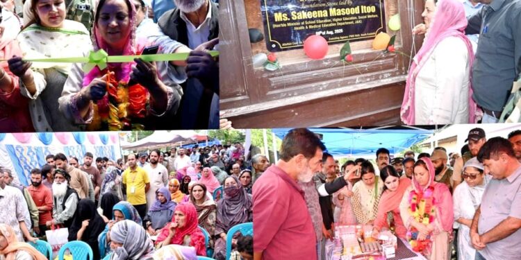 Sakeena Itoo inaugurates health Camp at KB Pora; lays foundation stone for school infrastructure projects in Kulgam