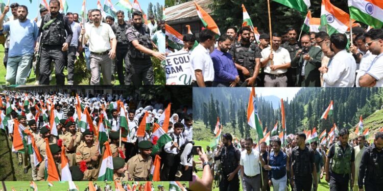 DC Kulgam leads Grand Tiranga Rallies at Panchanpathri, GDC under ‘Har Ghar Tiranga’ Campaign