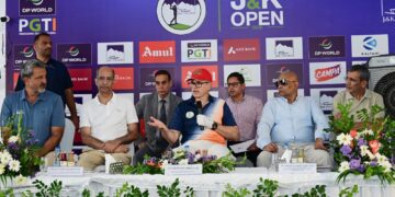CM Omar Abdullah tees off PGTI Golf Tournament at RSGC, unveils trophy, pledges to make J&K a premier golf tourism destination
