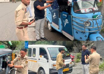 MVD, district police e-challan 36 vehicles in Ramban during special joint enforcement drive