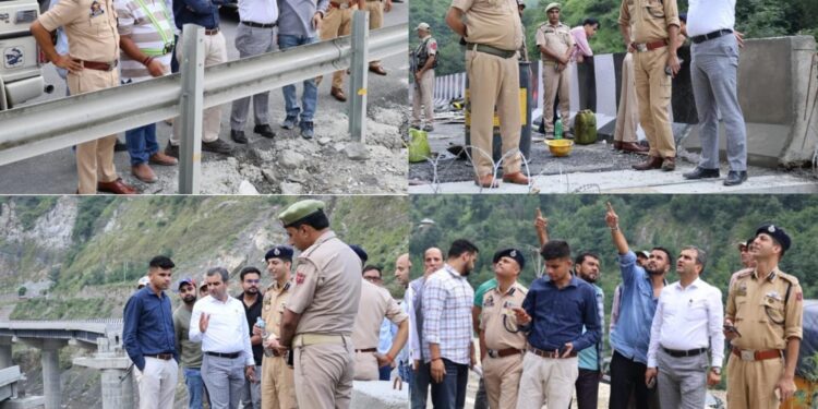 DC inspects progress of NH-44 Four-Laning works on Ramban-Banihal stretch