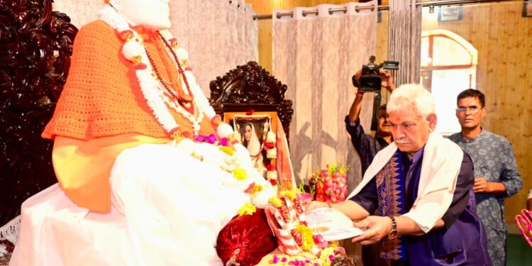 Lieutenant Governor Visits Shri Ramakrishna Mahasammelan Ashram Anantnag; Lays Foundation Stone for initiatives dedicated to heritage and cultural preservation