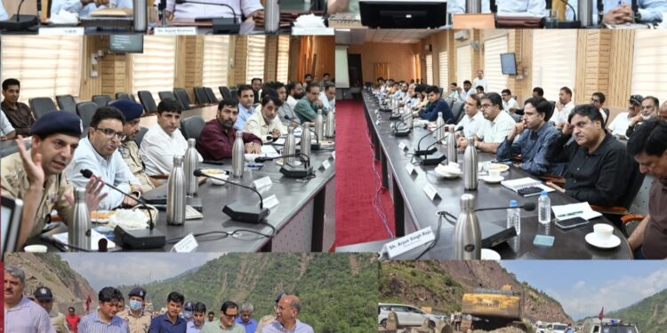 Javid Dar reviews rain-related damage, NH-44 restoration; asks for priority movement of fruit-laden trucks