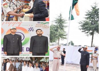 80th I-Day: Div Com Kashmir Hoists National Flag at Office Premises