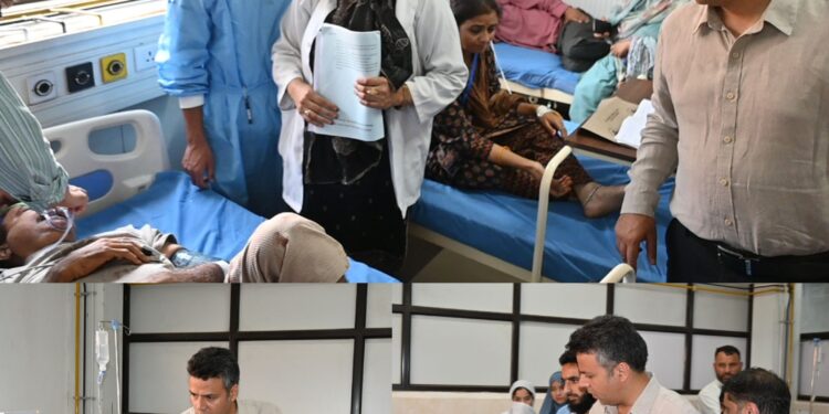 DC Anantnag visits injured Amarnath Yatris at GMC Anantnag