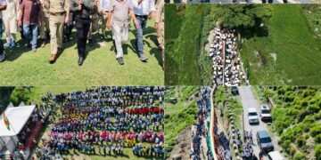 DC, SSP lead Mega Tiranga Rally at Iconic Vibrant Village Teetwal under Har Ghar Tiranga Campaign