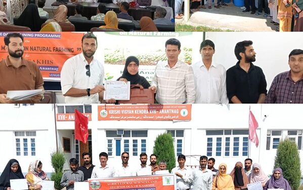 Five-Day Training Programme on Natural Farming under NMNF concludes at KVK-Anantnag