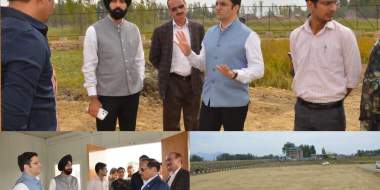 DC Budgam, Director Kashmir Campus take stock of Infrastructure Progress at University of Jammu’s Kashmir Campus