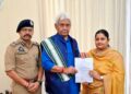 Lieutenant Governor hands over appointment letter to deceased PSI Sachin Verma’s Wife