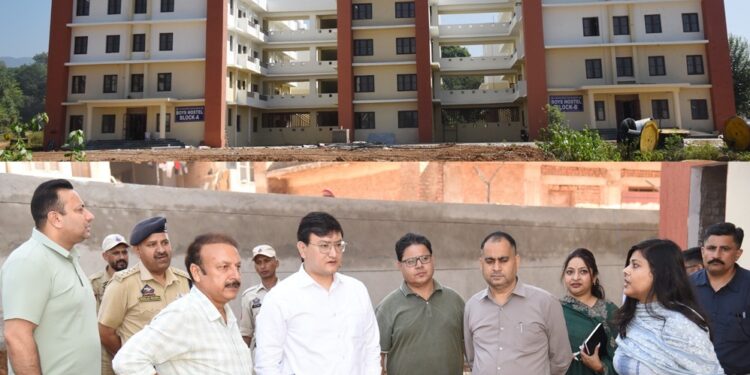 DC inspects progress of work on GMC Udhampur