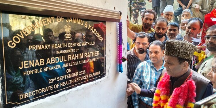 Speaker inaugurates macadamisation work on Nowgam–Kanidajan Charar-i-sharief Road, PHC at Watkaloo