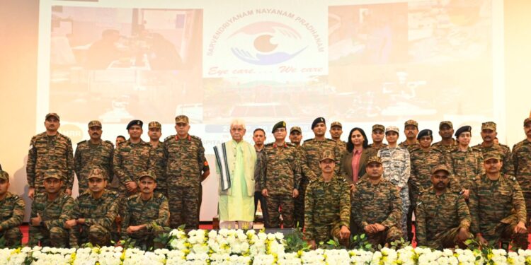 Lieutenant Governor Attends Closing Ceremony of Indian Army’s Mega Eye Surgical Camp under Operation Drishti