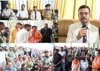DC Kulgam visits Ganesh Asthapan Mandir at Batpora Hergam Frisal