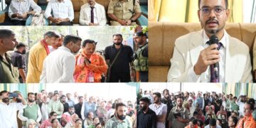 DC Kulgam visits Ganesh Asthapan Mandir at Batpora Hergam Frisal