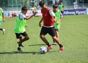 JKSC conducts UT-level trials for Sub-Junior Boys Football at the TRC Synthetic Football Turf