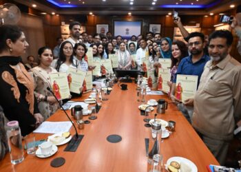 Sakeena Itoo distributes appointment orders to 27 AYUSH Medical Officers at Srinagar