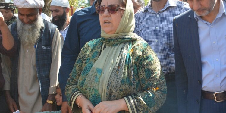 Sakeena Itoo lays foundation stones for development projects in Kulgam; holds public outreach camp