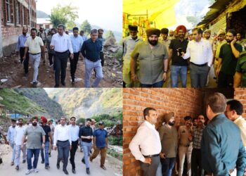 DC inspects progress of dev Works at Thatharka, civic amenities for visitors at Tattapani