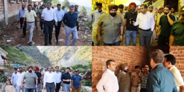 DC inspects progress of dev Works at Thatharka, civic amenities for visitors at Tattapani
