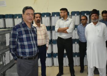 CEO inspects EVM warehouse in Reasi; reviews security protocols