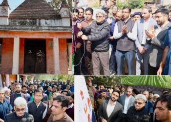 Chief Secretary lays foundation stone for restoration of Vittal Bhairav Temple in Rainawari, Srinagar