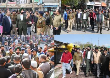 DC Shopian, SSP tour Town to review Traffic Management, Development, Beautification Works