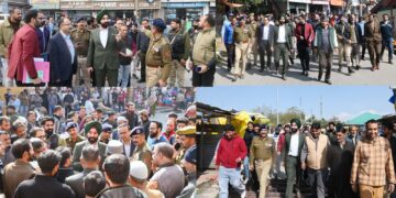 DC Shopian, SSP tour Town to review Traffic Management, Development, Beautification Works