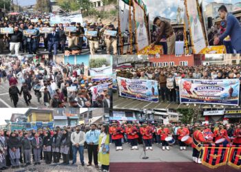 Grand Ekta March taken out at Kulgam by District Administration