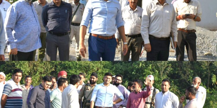 DC Reasi takes stock of development works, flood protection measures at Dera Baba