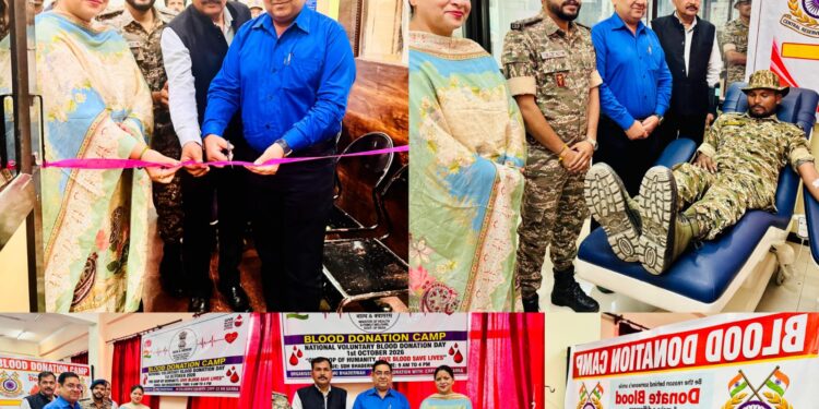 National Voluntary Blood Donation Day observed at Bhaderwah; Blood Donation Camp organised by 33 Bn CRPF