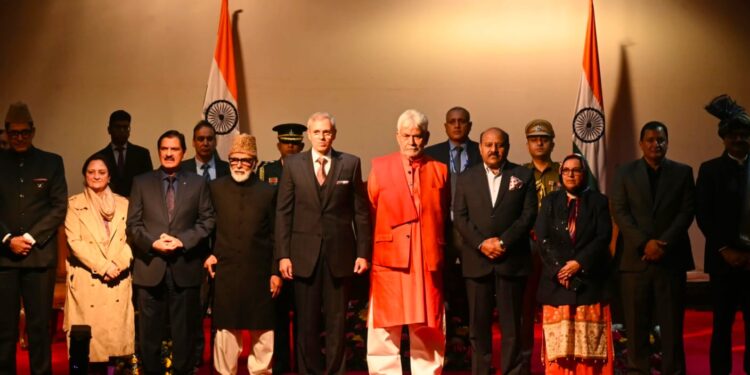 Lieutenant Governor administered the oath of office and secrecy to the newly appointed ministers of the Jammu & Kashmir government’s council of ministers at a swearing-in ceremony held at Lok Bhavan