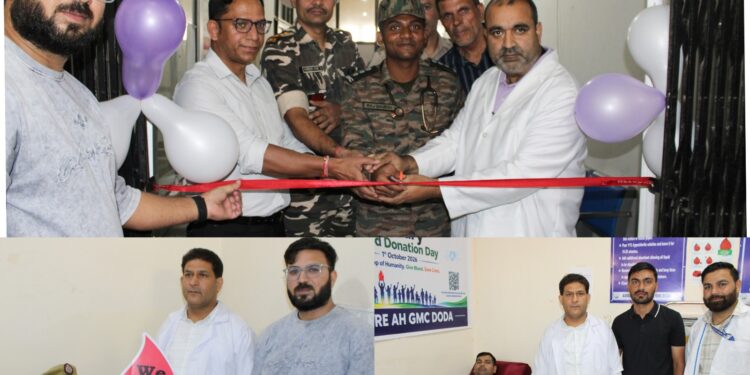 National Voluntary Blood Donation Day observed at Blood Centre AH GMC Doda